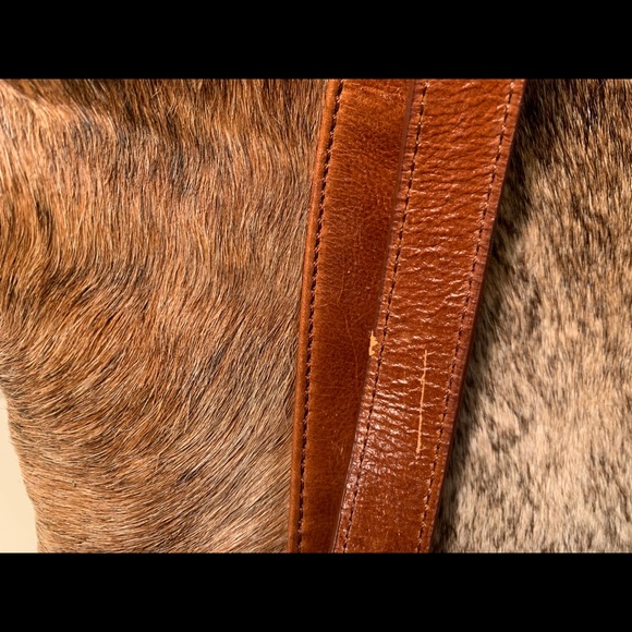 Leather and fur shoulder bag. - Picture 4 of 4